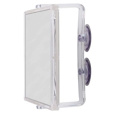 Fogless Swivel Shower Mirror — 2X Magnification (Suction Mount)