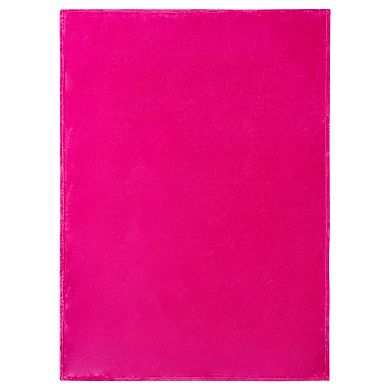 Juicy Couture Solid Plush Throw Blanket