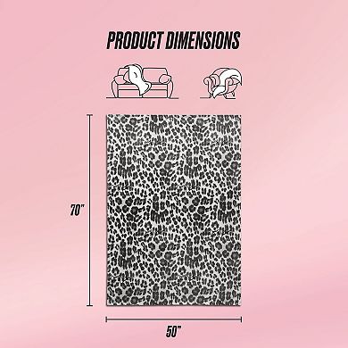 Juicy Couture Leopard Throw Blanket