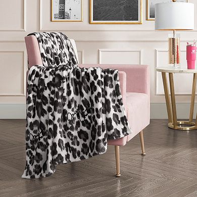 Juicy Couture Leopard Throw Blanket