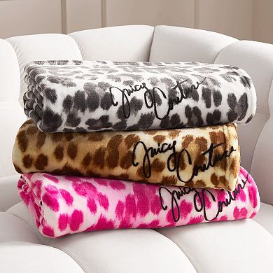 Juicy Couture Leopard Throw Blanket