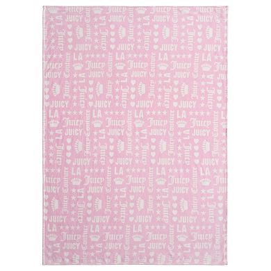 Juicy Couture Words Throw Blanket