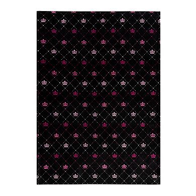 Juicy Couture Elegant Crown Plush Throw Blanket