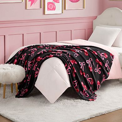 Juicy Couture Sweet Cherry Bows Plush Throw Blanket