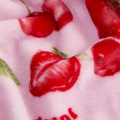 Juicy Couture Berry Happy Plush Throw Blanket