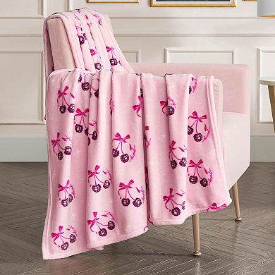 Juicy Couture Holiday Plush Throw Blanket