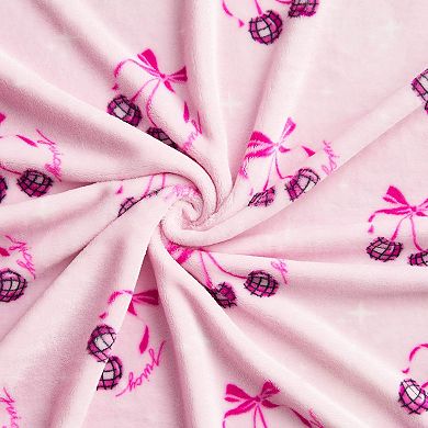 Juicy Couture Holiday Plush Throw Blanket