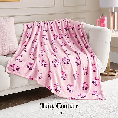 Juicy Couture Holiday Plush Throw Blanket