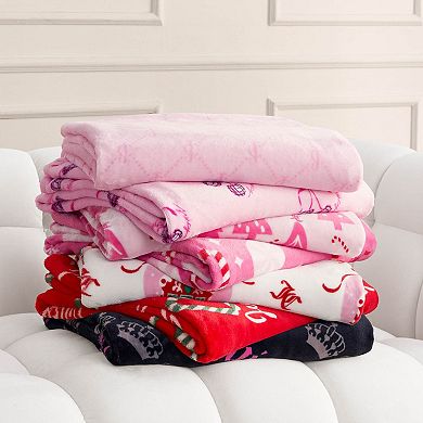 Juicy Couture Holiday Plush Throw Blanket