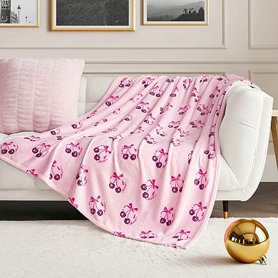 Juicy Couture Holiday Plush Throw Blanket