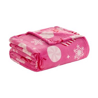 Juicy Couture Holiday Plush Throw Blanket