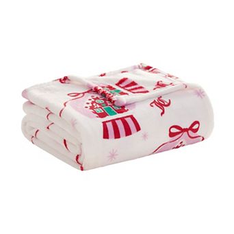 Juicy Couture Holiday Plush Throw Blanket