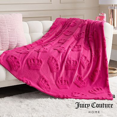 Juicy Couture 3D Faux Fur Throw Blanket