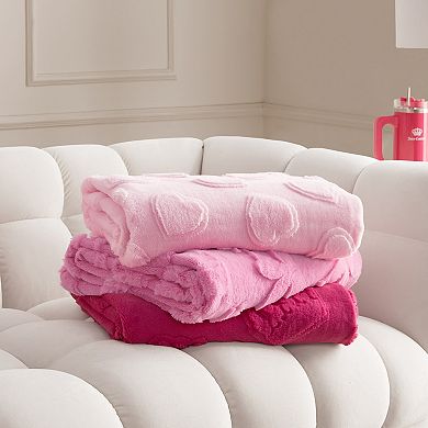 Juicy Couture 3D Faux Fur Throw Blanket