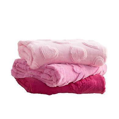 Juicy Couture 3D Faux Fur Throw Blanket