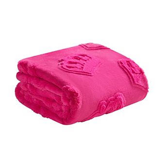 Juicy Couture 3D Faux Fur Throw Blanket