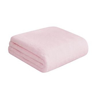 Juicy Couture Solid Rabbit Mink Faux Fur Throw Blanket