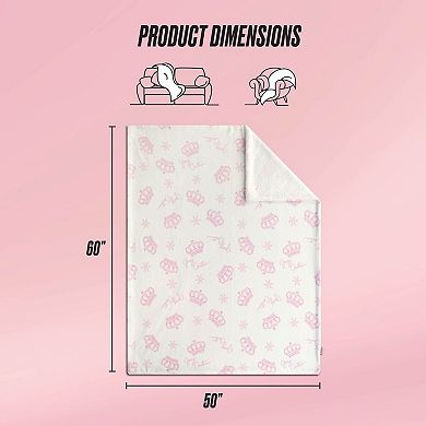 Juicy Couture Plush Holiday Sherpa Throw Blanket