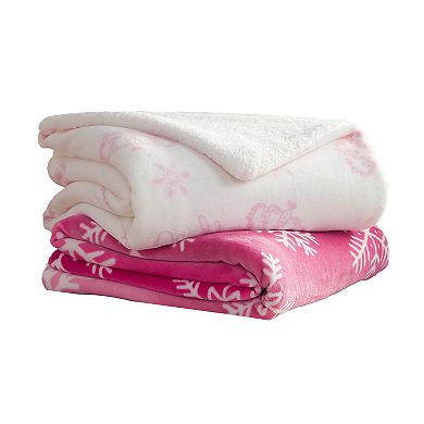 Juicy Couture Plush Holiday Sherpa Throw Blanket