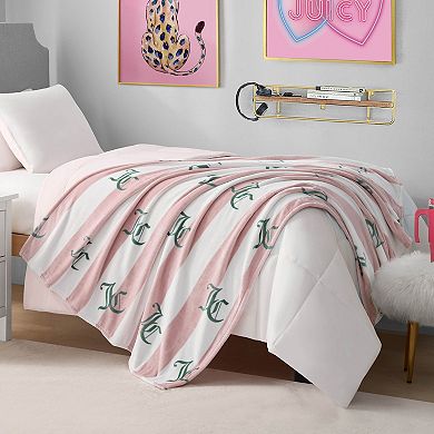 Juicy Couture Cabana Plush Throw Blanket