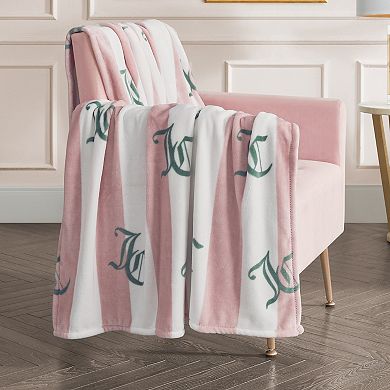 Juicy Couture Cabana Plush Throw Blanket