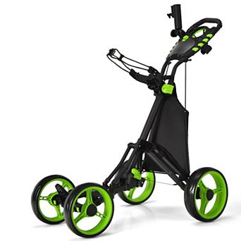Golf Push Pull Cart with Foot Brake