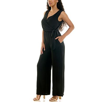 Women's Nina Leonard Surplice Jumpsuit