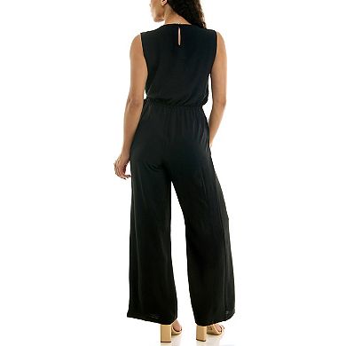 Women's Nina Leonard Surplice Jumpsuit