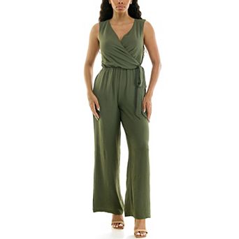 Women's Nina Leonard Surplice Jumpsuit