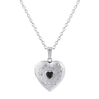 Celebration Gems Sterling Silver Heart Shape Gemstone Pendant Necklace