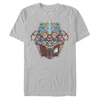 Men's Clash Royale Blue Vs Red Graphic Tee