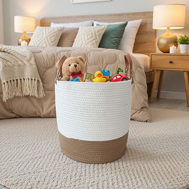 Neatly Large 14-Inch Fabric Rope Basket