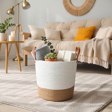 Neatly Small 12-Inch Fabric Rope Basket