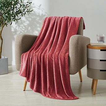 Kate Aurora Ultra Soft and Plush Modern Ogee Fleece Throw Blanket Covers