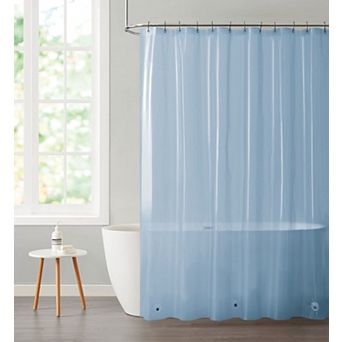 Kate Aurora Transparent Pastel 6 Gauge Hotel Non-Toxic Odor Free PEVA Shower Curtain Liner