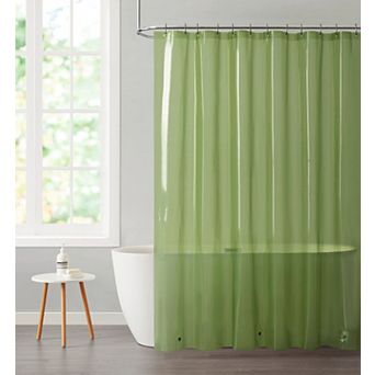 Kate Aurora Transparent Pastel 6 Gauge Hotel Non-Toxic Odor Free PEVA Shower Curtain Liner