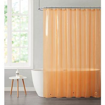 Kate Aurora Transparent Pastel 6 Gauge Hotel Non-Toxic Odor Free PEVA Shower Curtain Liner