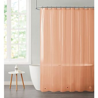 Kate Aurora Transparent Pastel 6 Gauge Hotel Non-Toxic Odor Free PEVA Shower Curtain Liner
