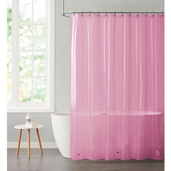Kate Aurora Transparent Pastel 6 Gauge Hotel Non-Toxic Odor Free PEVA Shower Curtain Liner