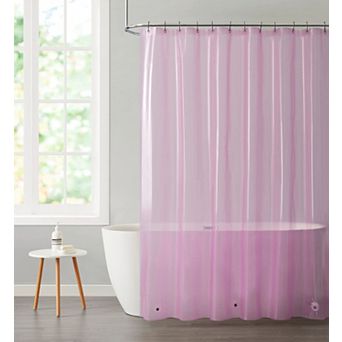 Kate Aurora Transparent Pastel 6 Gauge Hotel Non-Toxic Odor Free PEVA Shower Curtain Liner