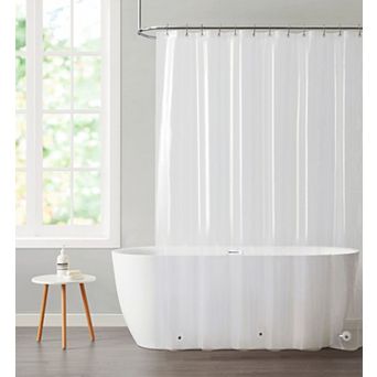 Kate Aurora Transparent Pastel 6 Gauge Hotel Non-Toxic Odor Free PEVA Shower Curtain Liner