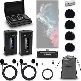Movo WMX-2-C Duo Wireless Microphone System for USB-C