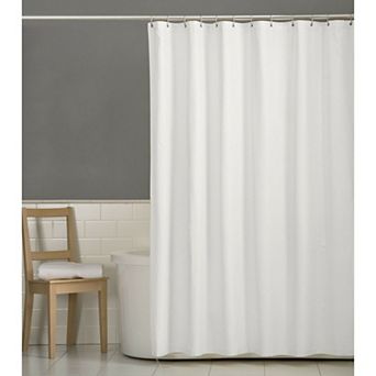 Goodgram Deluxe Hotel Fabric Shower Curtain Liner With Metal Grommets, White, 70x72