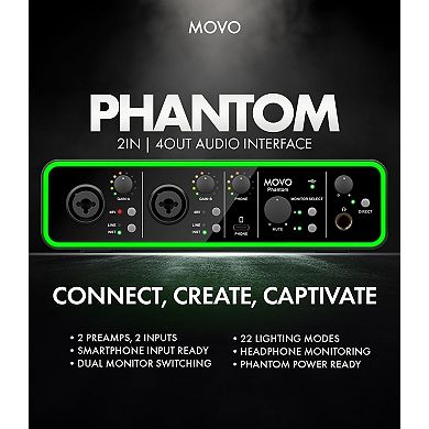Movo Phantom Dual Channel USB/USB-C Audio Interface