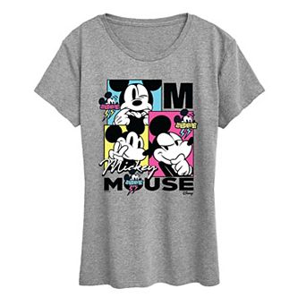 Women's Disney's Mickey Mouse Retro Grid Graphic Tee