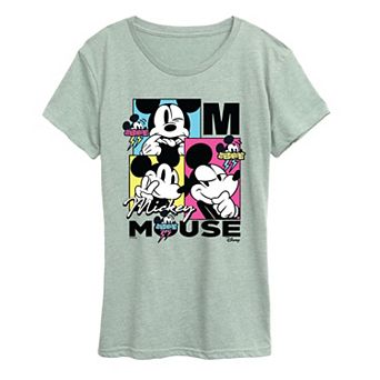 Women's Disney's Mickey Mouse Retro Grid Graphic Tee