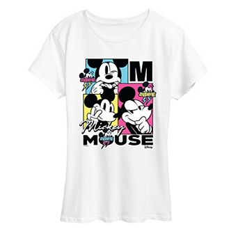 Women's Disney's Mickey Mouse Retro Grid Graphic Tee