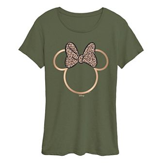 Women's Disney's Minnie Mouse Leopard Print Graphic Tee