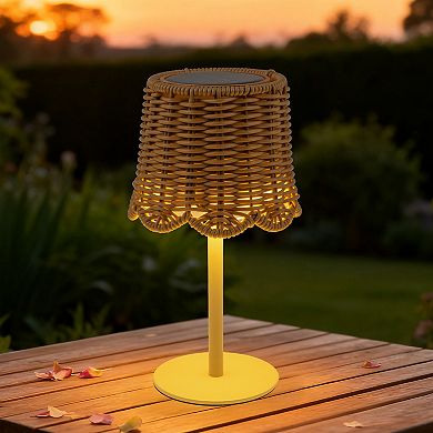 Mikasa LED Solar Waterproof Rattan Lamp