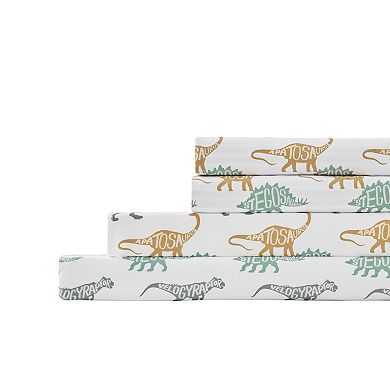 Turnstyle Dino School Sheet Set with Pillowcases